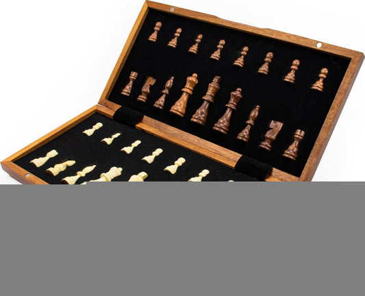 Wooden Magnetic Chess Set 38 cm