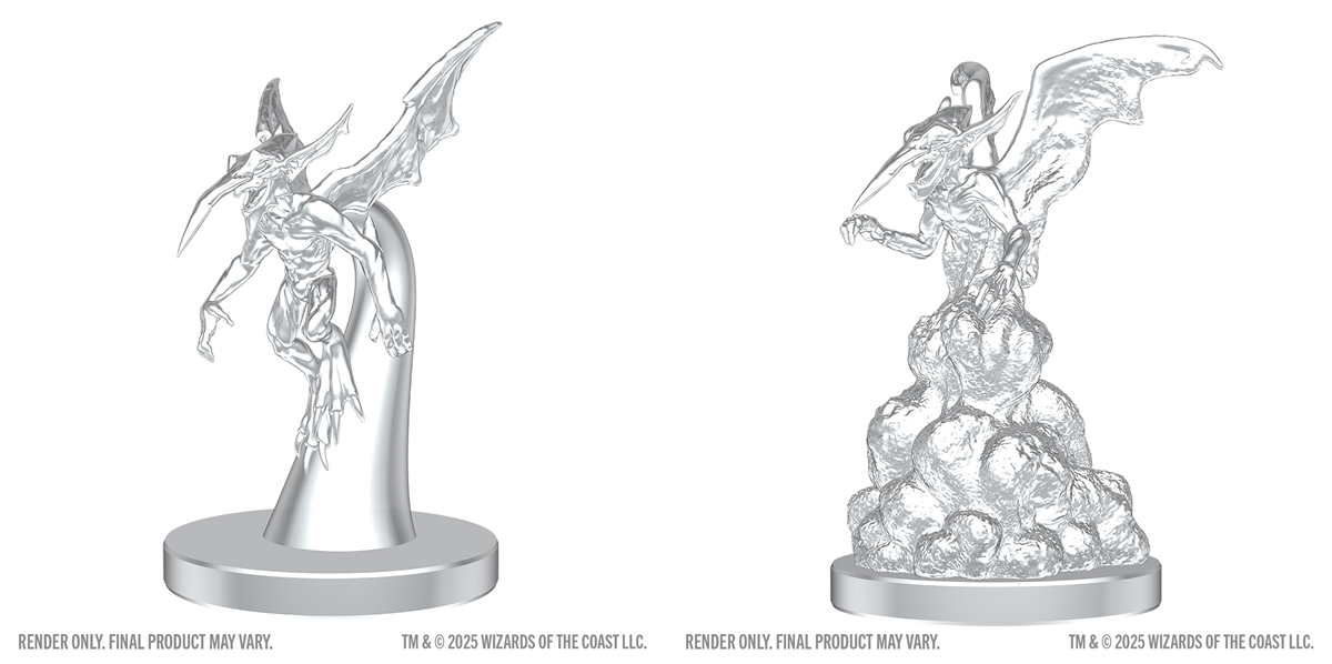 D&D Nolzur’s Marvelous Miniatures: W28 Ice Mephit & Dust Mephit