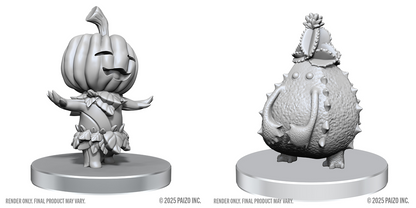 Pathfinder Battles Deep Cuts Unpainted Miniatures: W28 Gourd Leshy and Cactus Leshy