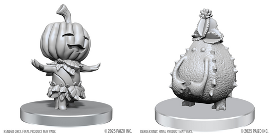 Pathfinder Battles Deep Cuts Unpainted Miniatures: W28 Gourd Leshy and Cactus Leshy