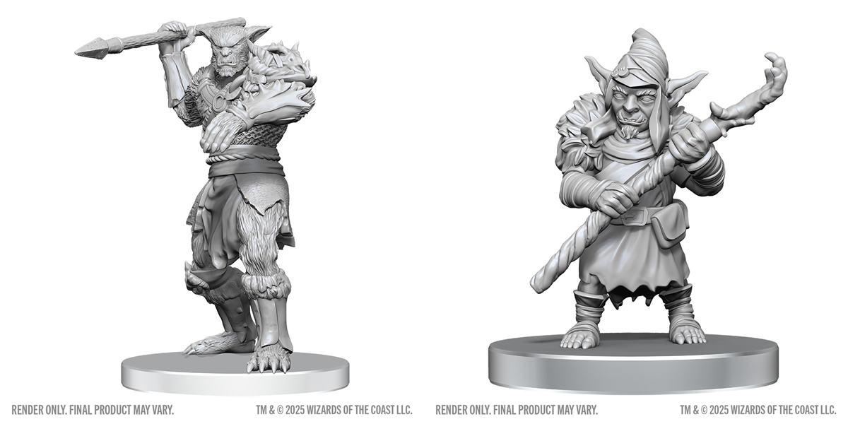 D&D Nolzur’s Marvelous Miniatures: W28 Bugbear Stalker & Goblin Hexer