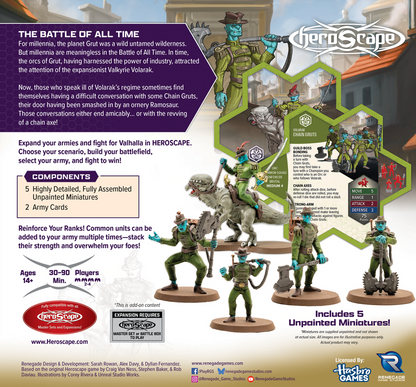 Heroscape: Chain Gruts and Ramosaur Rider Army Expansion