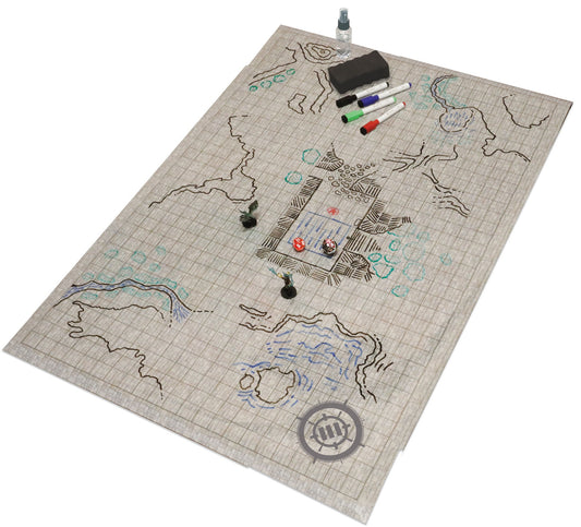 AP Enchance: Tabletop RPG Grid Mat Campaign Kit - Stone Terrain