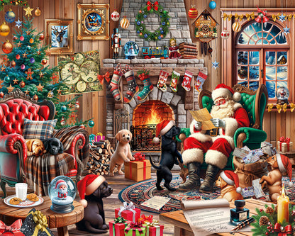 White Mountain Puzzles - Christmas Puppies