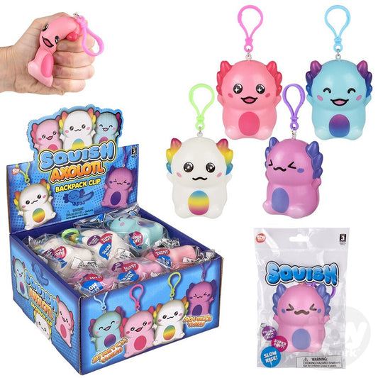 Axolotl Squish Backpack Clip