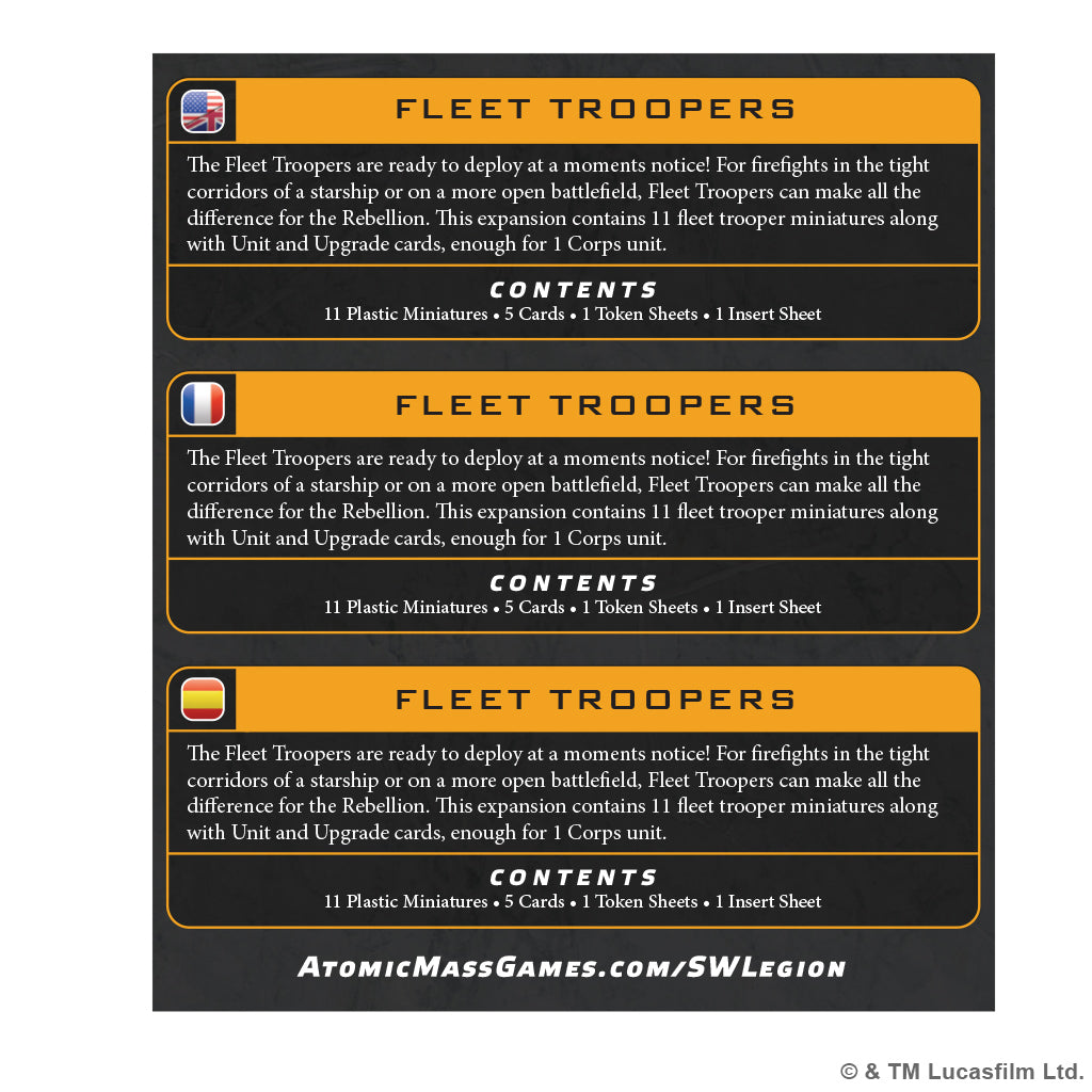 Star Wars Legion - Fleet Troopers