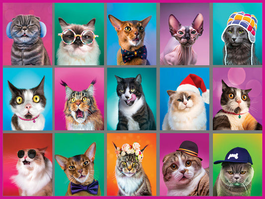 White Mountain Puzzles - Cat Portraits