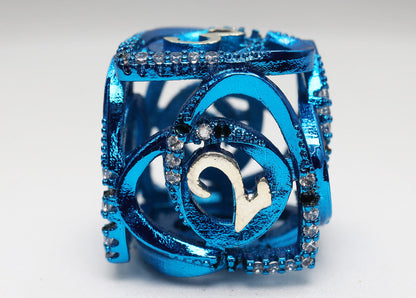 Hollow Hearts: Jeweled Blue - Metal RPG Dice Set