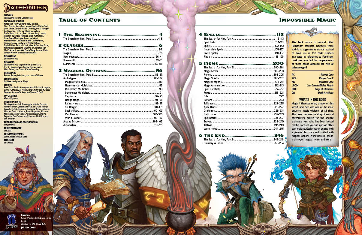 Pathfinder RPG: 2E Impossible Magic Sketch Edition (HC)