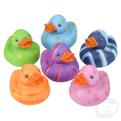 Multicolored Pattern Rubber Duckies