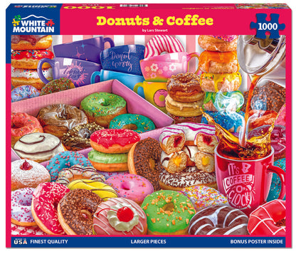 White Mountain Puzzles - Donuts and Coffee