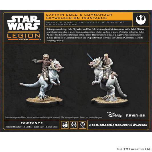 Star Wars Legion - Captain Solo and Commander Skywalker on Tauntauns