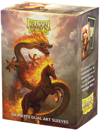 Dragon Shield: Matte Dual Art Card Sleeves 100ct, Fire Horse 2026