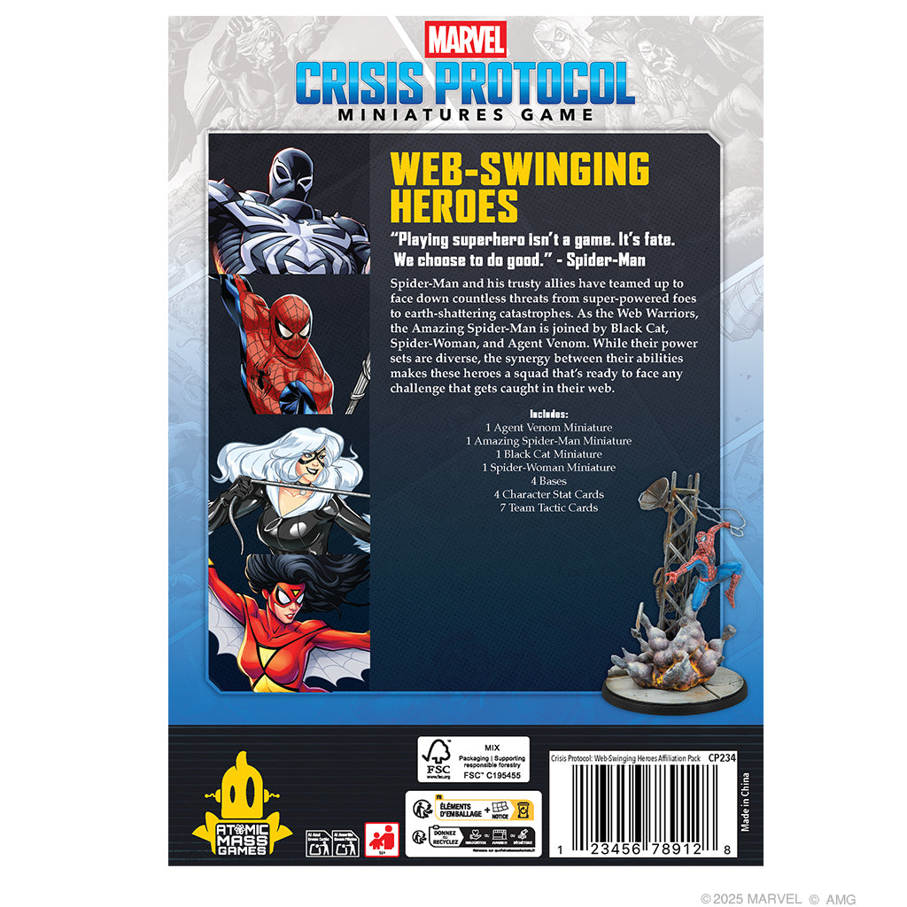 Marvel Crisis Protocol - Web-Swinging  Heroes Affiliation Pack