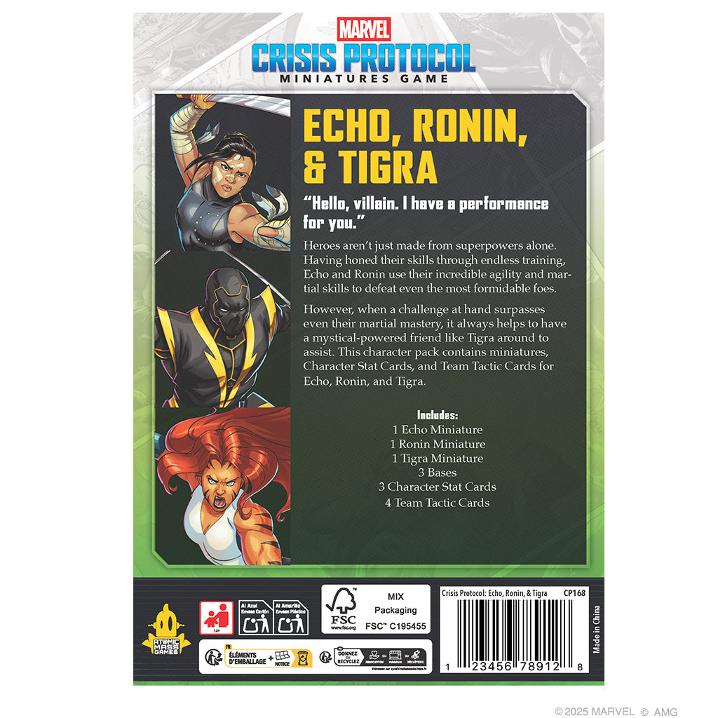 Marvel Crisis Protocol - Echo, Ronin, Tigra Character Pack