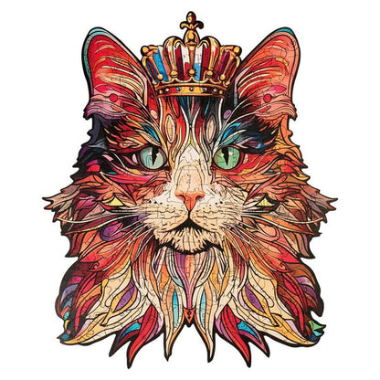 Wooden Puzzle: Cat King 200 Pieces