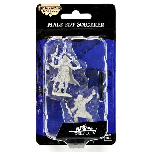 Deep Cuts Unpainted Miniatures: W14 - Elf Sorcerer Male