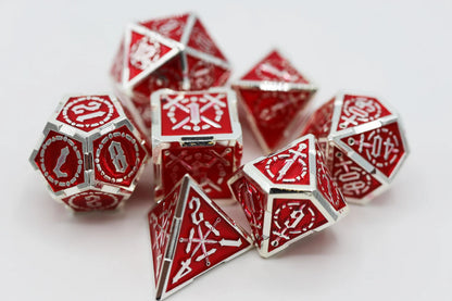 Foam Brain - Crossed Swords: Sword of Hearts, Metal Dice Set