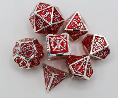 Foam Brain - Crossed Swords: Sword of Hearts, Metal Dice Set