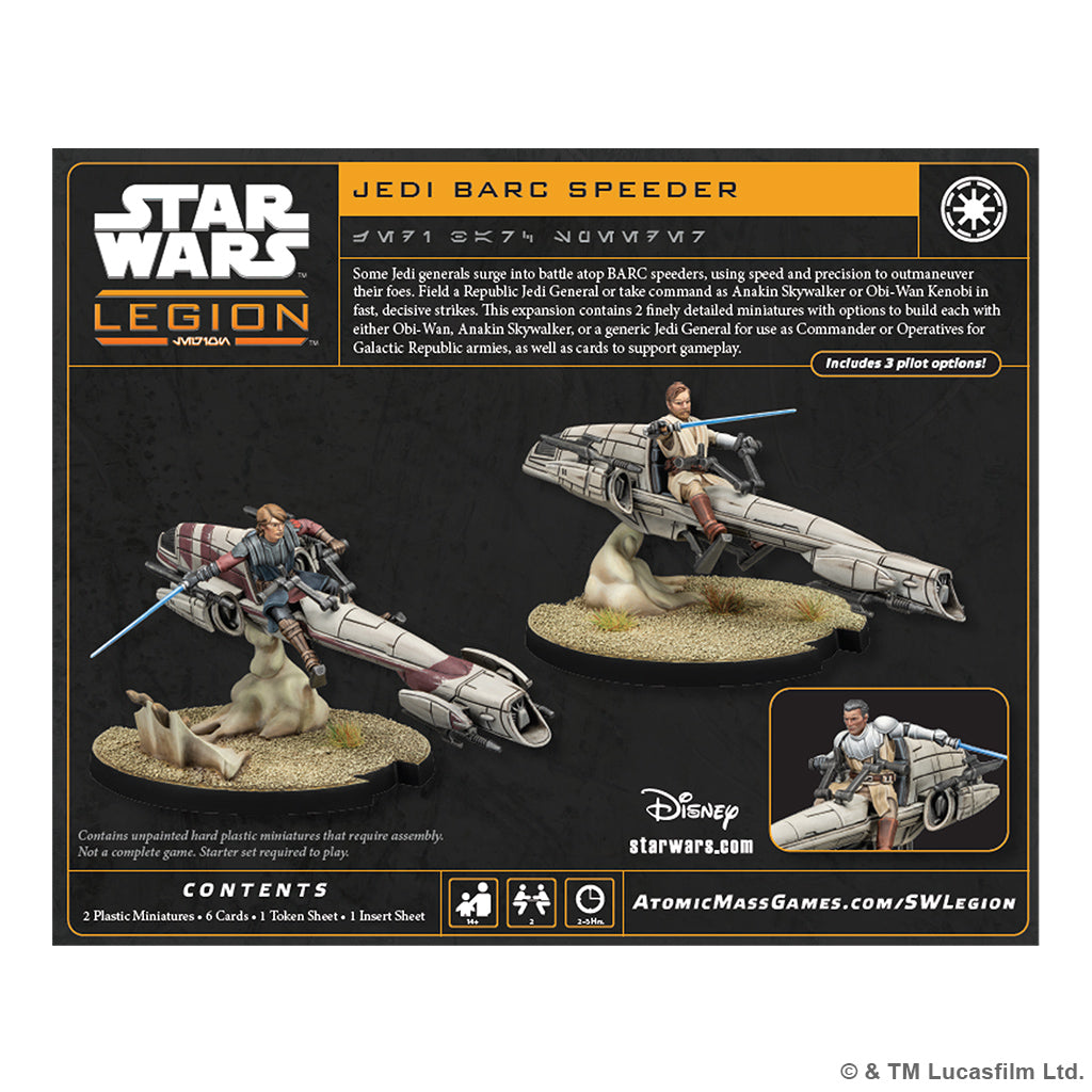 Star Wars Legion - Jedi General on BARC Speeder