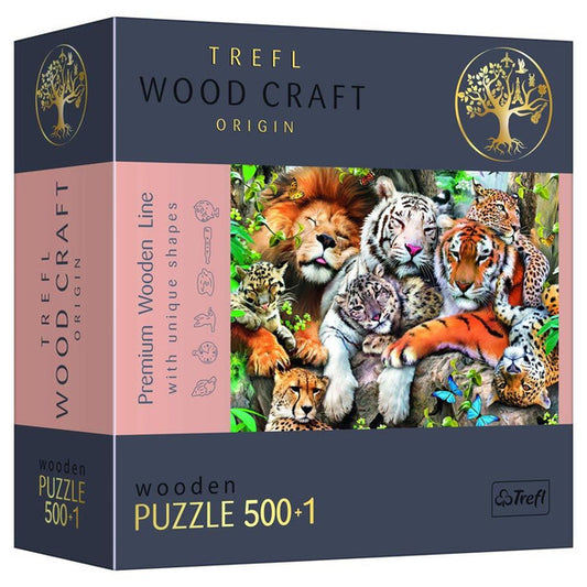 Wooden Puzzle: Wild Cats in the Jungle, 501 Pieces