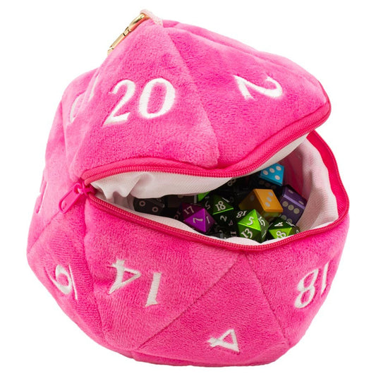 D&D - Pink d20 Plush Dice Bag