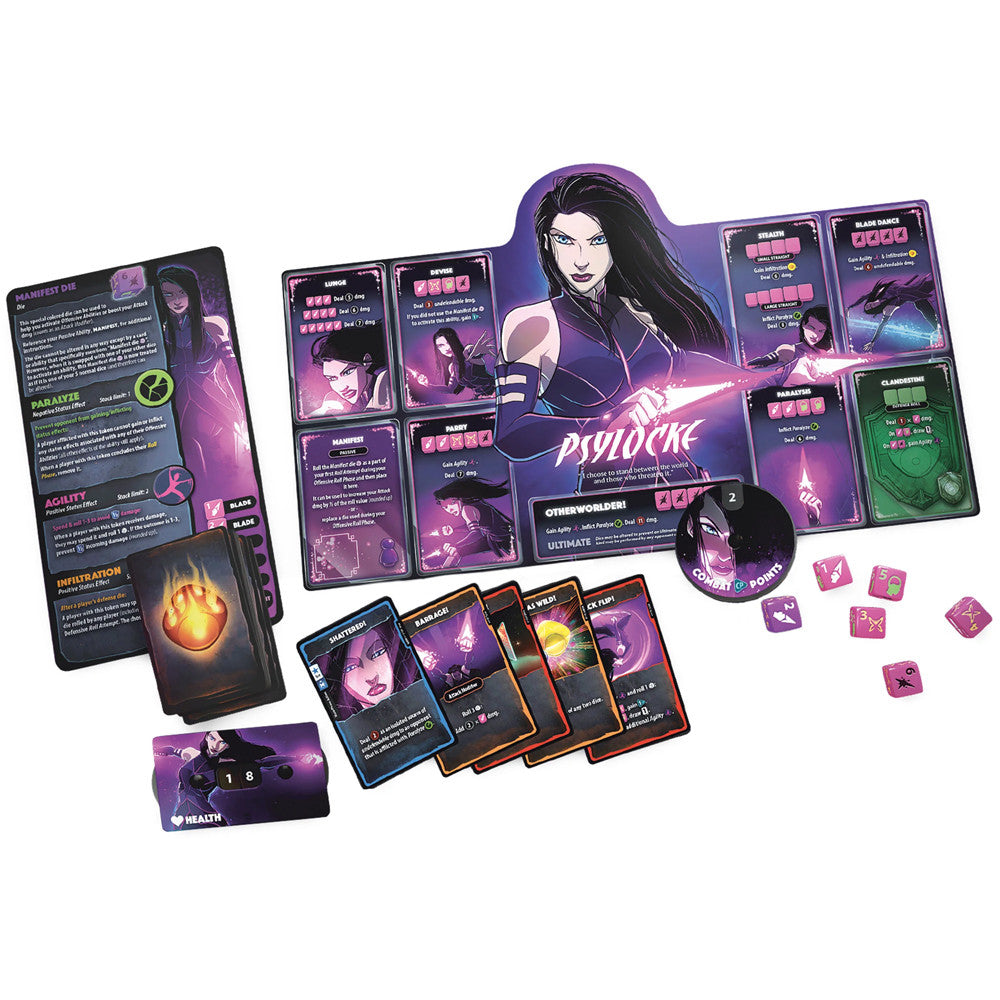 Marvel Dice Throne: X-Men Box 1 Fighters (Iceman, Psylocke, Storm, and Wolverine)