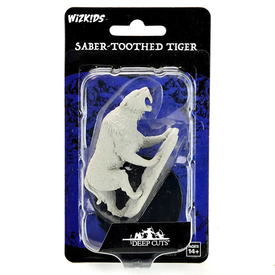 Deep Cuts Unpainted Miniatures: W14 - Saber-Toothed Tiger