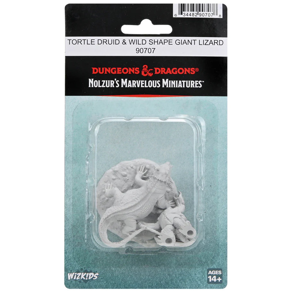 D&D Nolzur’s Marvelous Miniatures: W24 - Tortle Druid & Wild Shape Giant Lizard