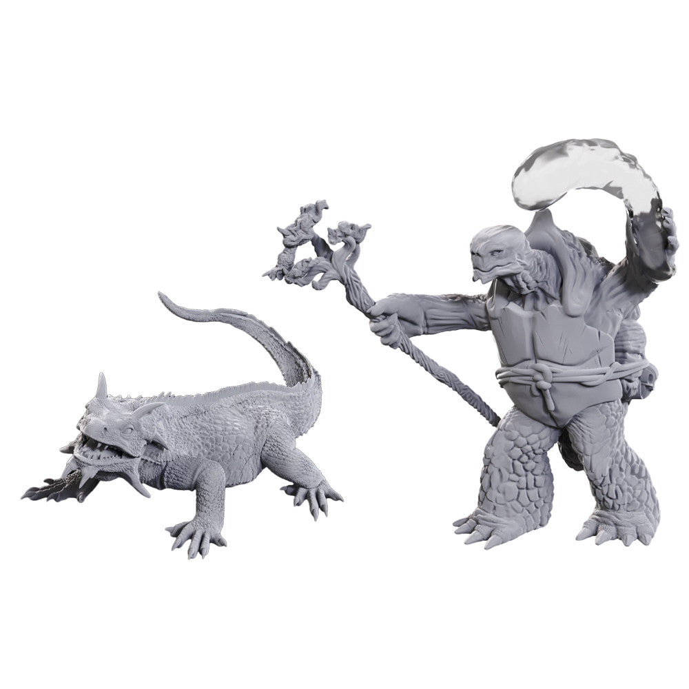 D&D Nolzur’s Marvelous Miniatures: W24 - Tortle Druid & Wild Shape Giant Lizard