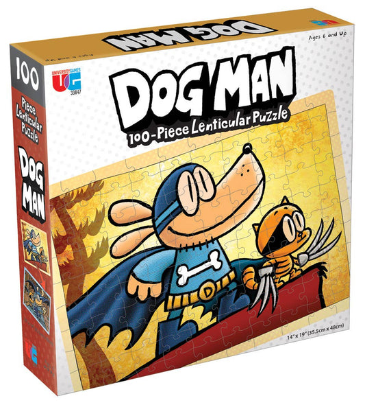 University Games - Dog Man Adventures Lenticular 100 Pc. Pzl