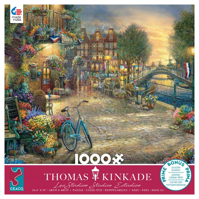 Thomas Kinkade Amsterdam Cafe` Puzzle