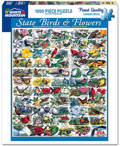 White Mountain Puzzle - State Birds and Flowers
