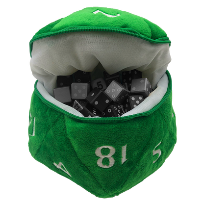 D&D - Green d20 Plush Dice Bag