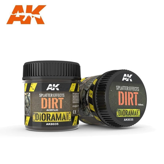 AK-Interactive: (Texture) SPLATTER EFFECTS WET MUD - 100ml (Acrylic)