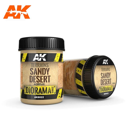 AK-Interactive: (Texture) TERRAINS SANDY DESERT - 250ml (Acrylic)