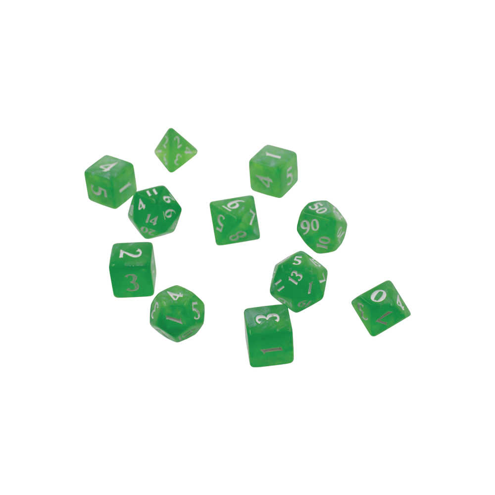 Eclipse Poly 11 Dice Set Lime Green