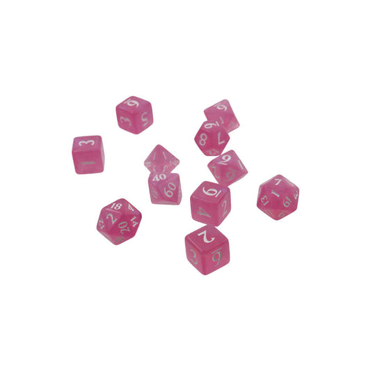 Eclipse Poly 11 Dice Set Hot Pink