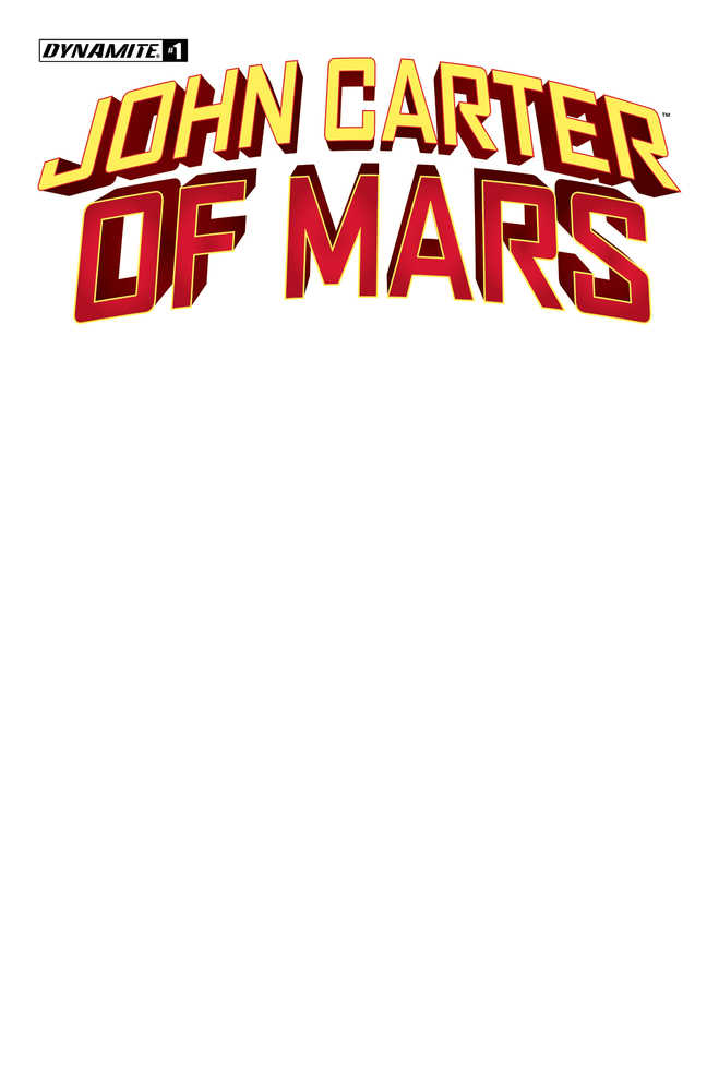 John Carter Of Mars #1 Cover F Blank Authentix