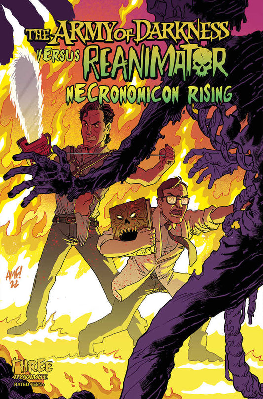 Aod vs Reanimator Necronomicon Rising #3 Cover A Fleecs