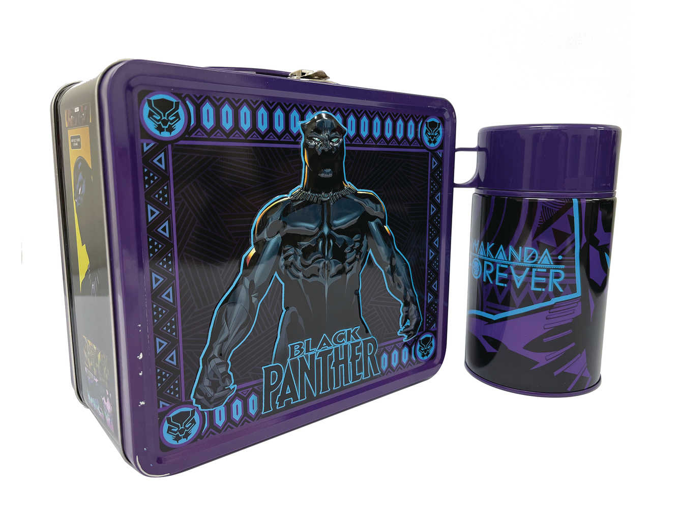 Tin Titans Marvel Black Panther Previews Exclusive Lunchbox & Bev Container