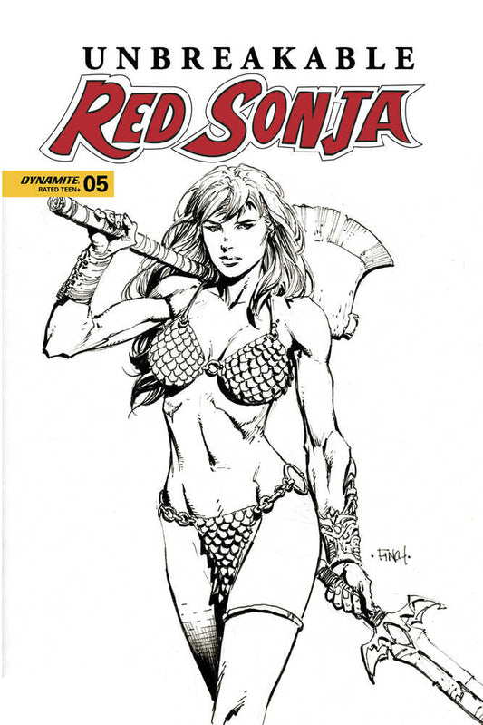 Unbreakable Red Sonja #5 Cover D Finch Black & White