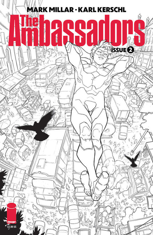 Ambassadors #2 (Of 6) Cover B Kerschl Black & White (Mature)