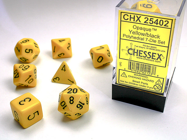 Chessex Opaque Yellow/Black