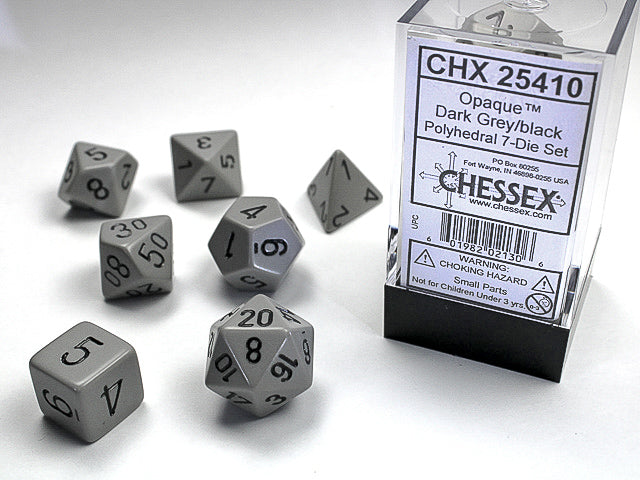 Chessex Opaque Dark Grey/Blue-7 Die Set