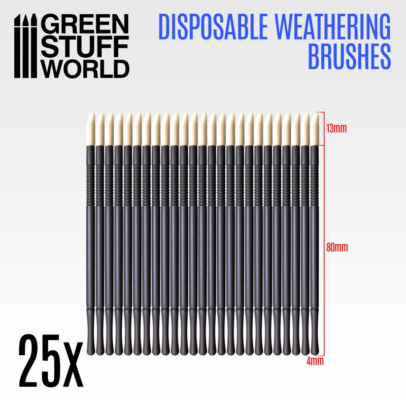 Green Stuff World - Disposable Weathering Brushes