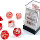Chessex - Nebula Red/Silver Polyhedral 7-Die Set