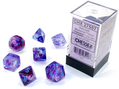 Chessex - Nebula Nocturnal/Blue Polyhedral 7-Die Set