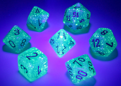 Chessex - Borealis Light Green/Gold Polyhedral 7-Die Set