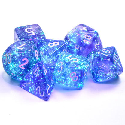 Chessex - Borealis Purple/White Polyhedral 7-Die Set